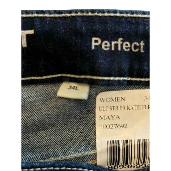 Ariat Jeans NEW with TAGS Womens Sz 34L Ultra Stretch Perfect Rise Katie Flare - Picture 10 of 12